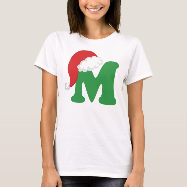 Alphabet des Weihnachtsbuchstabe-M T-Shirt (Vorderseite)