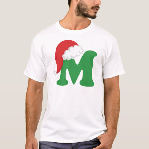 Alphabet des Weihnachtsbuchstabe-M T-Shirt