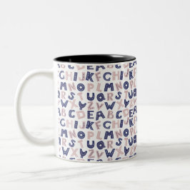 Alphabet Design  Zweifarbige Tasse