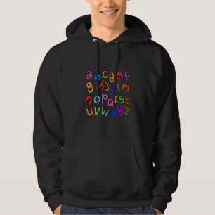Alphabet Doodle Lehrerin Süße ABCs Lernen Kinderga Hoodie