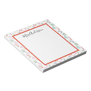 Alphabet-Druck Vorschullehrer Notizblock