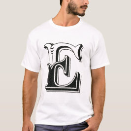 Alphabet e, Buchstabe e, Monogramm e, Buchstaben e T-Shirt