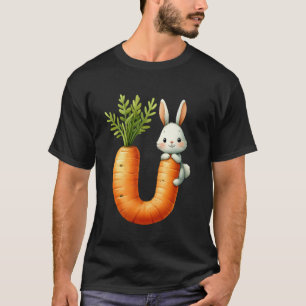 Alphabet-Eier Ostern ABCs Karotte Buchstabe U für T-Shirt