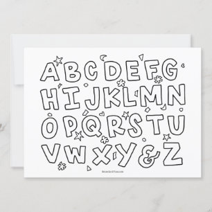 Alphabet-Farbkarte Ankündigung
