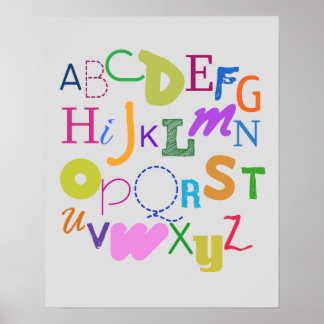 Alphabet (fett) poster