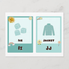Alphabet-Flashcards, ABC-Bildungskarten I,H,K,L Postkarte