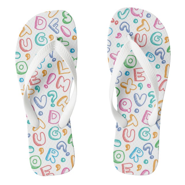 Alphabet Flip Flops (Fußbett)