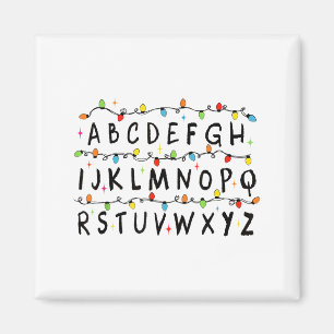 Alphabet Fremder Weihnachten 2025 Lichter Jungen M Magnet
