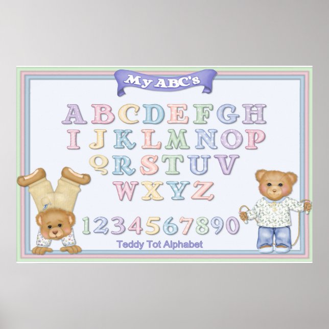 Alphabet Fun Teddy Bears Poster (Vorne)