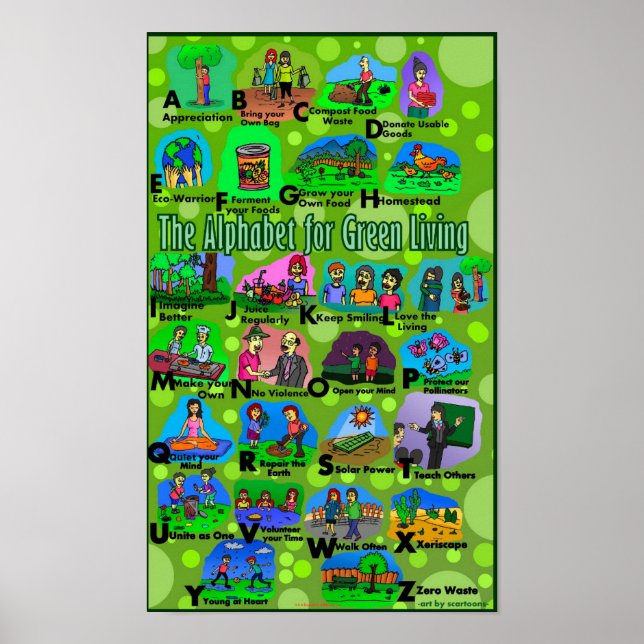 Alphabet für das grüne Leben Poster (Vorne)