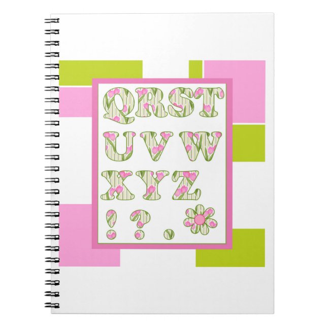Alphabet für Kinder, das Alphabet lernen, ABC Notizblock (Vorderseite)
