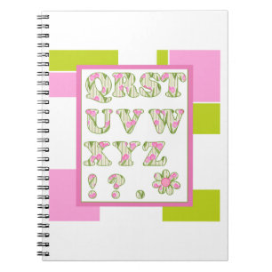 Alphabet für Kinder, lernen Sie das Alphabet, ABC Notizblock
