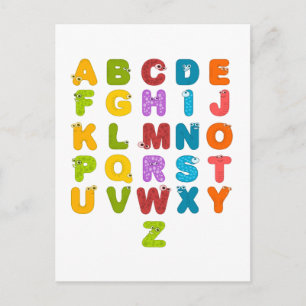 Alphabet für Kinder Postkarte