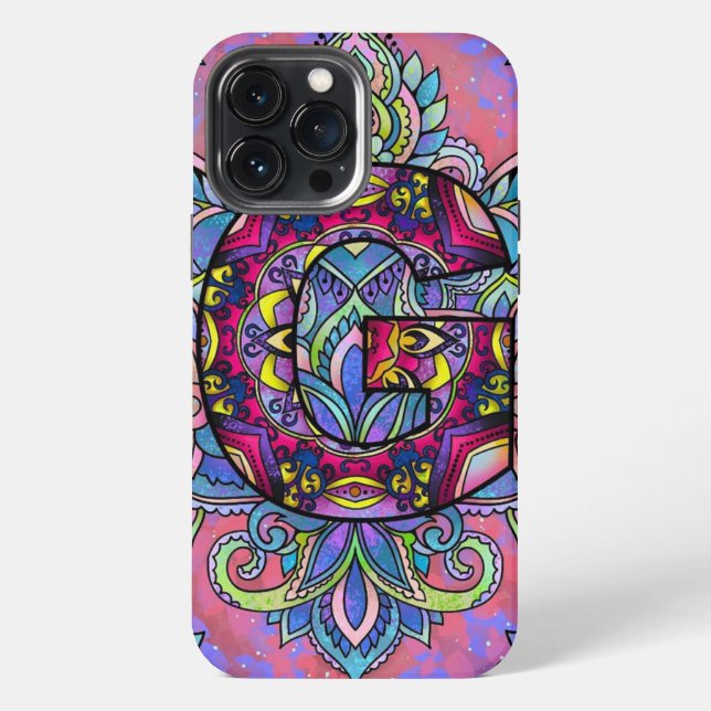 Alphabet G mandala iPhone Hülle (Rückseite)