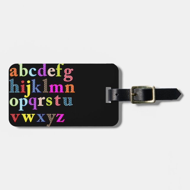 Alphabet Gepäckanhänger (Vorderseite horizontal)