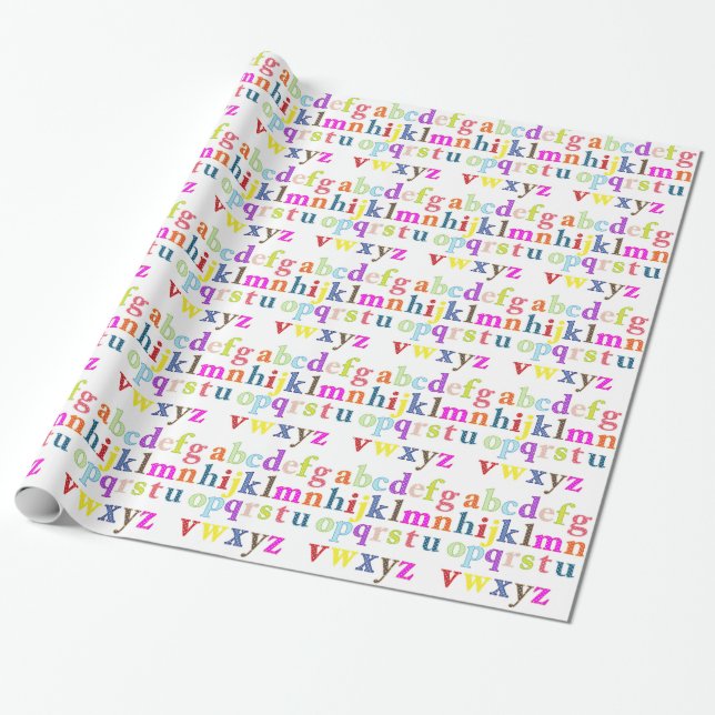 Alphabet Gift Wrap Geschenkpapier (Ungerollt)
