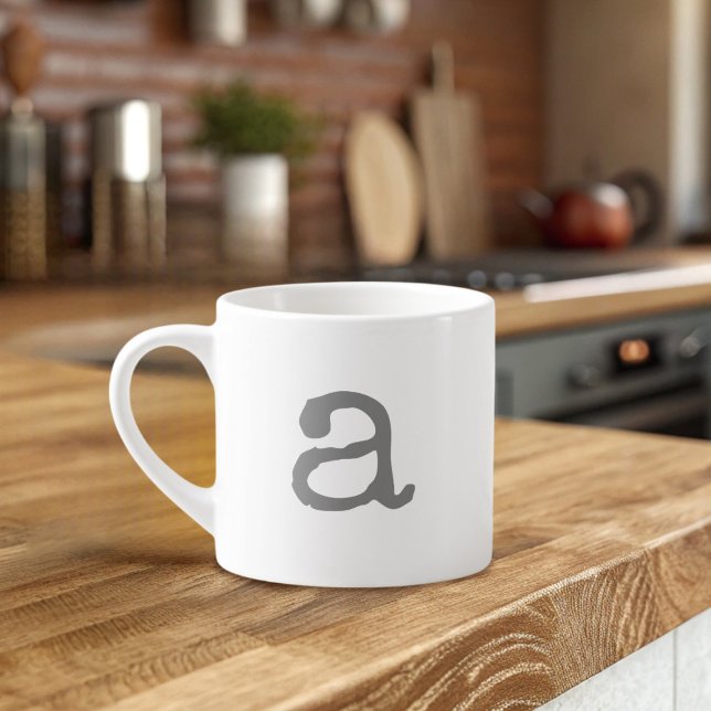 Alphabet Gifting Small Monogram Espresso Tasse (Cute little espresso cup just for you. Add your initial!)