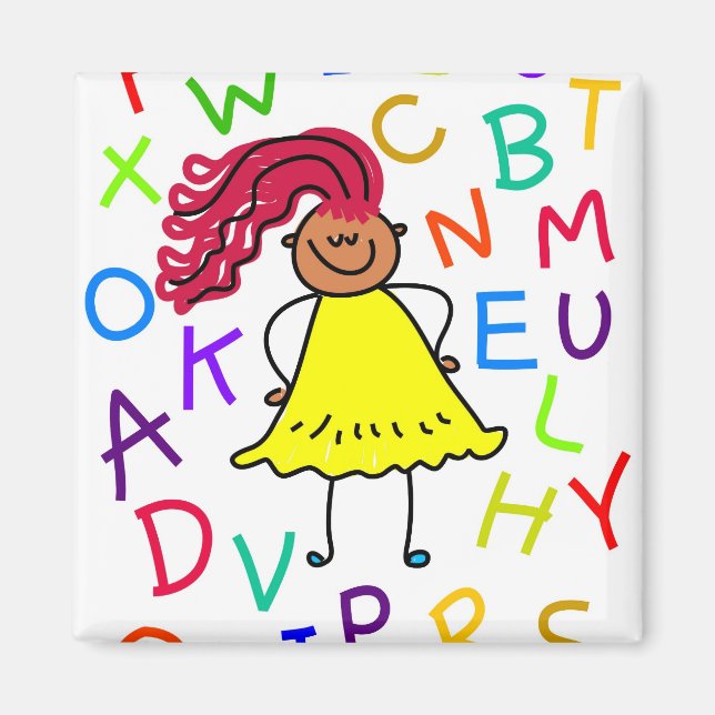 Alphabet Girl Magnet (Vorne)