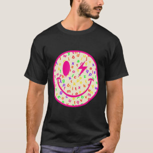 Alphabet Glückliches Gesicht Zurück zur Schule Leh T-Shirt