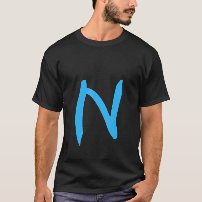 Alphabet Handwritten Letter N T-Shirt (Vorderseite)
