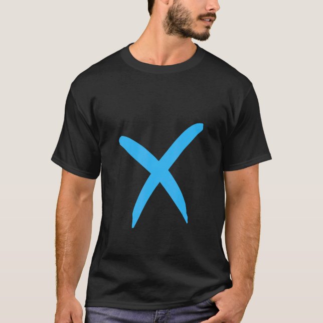 Alphabet Handwritten Letter X T-Shirt (Vorderseite)