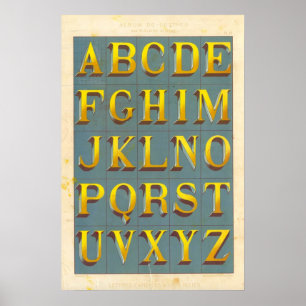 Alphabet (Hauptbuchstaben) Poster