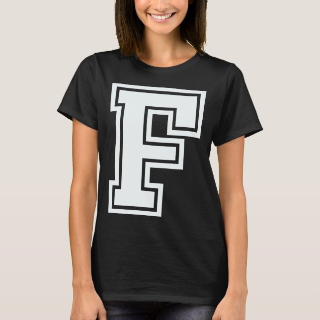 Alphabet Hauptstadt Buchstabe F, der Familiengrupp T-Shirt (Vorderseite)