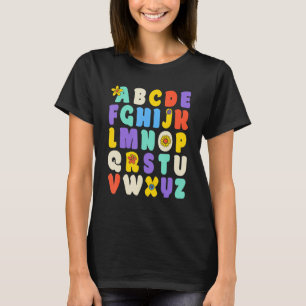 Alphabet Hi Back to School ABC Pre K Kindergarten T-Shirt