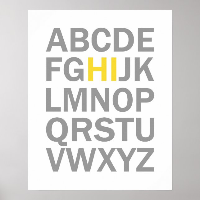 Alphabet HI print or poster (Vorne)