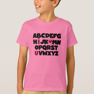 Alphabet I Liebe U T-Shirt