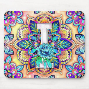 Alphabet I mandala Mousepad