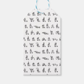 Alphabet in der amerikanischen Gebärdensprache Sch Geschenkanhänger