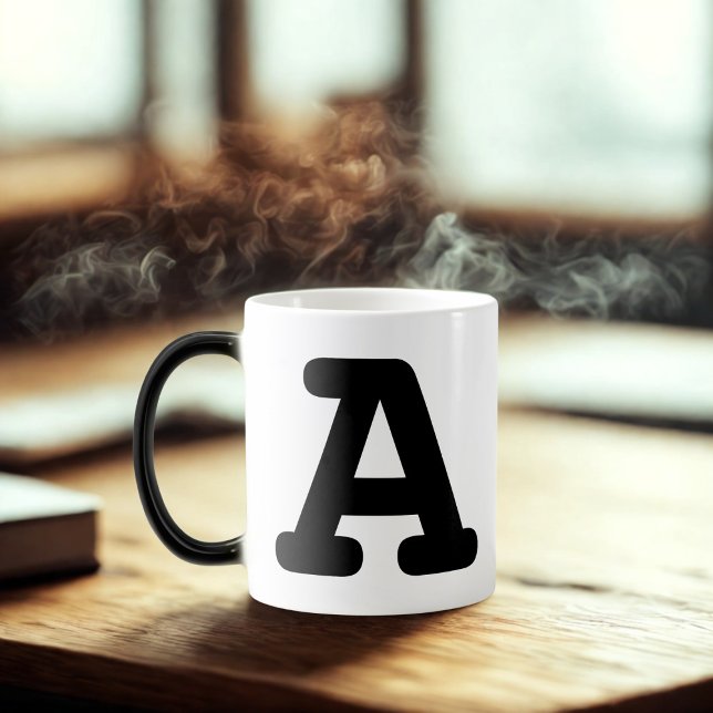 Alphabet Initial Letter A Monogram Magic Tasse (A magic morphing mug with space for your initial)