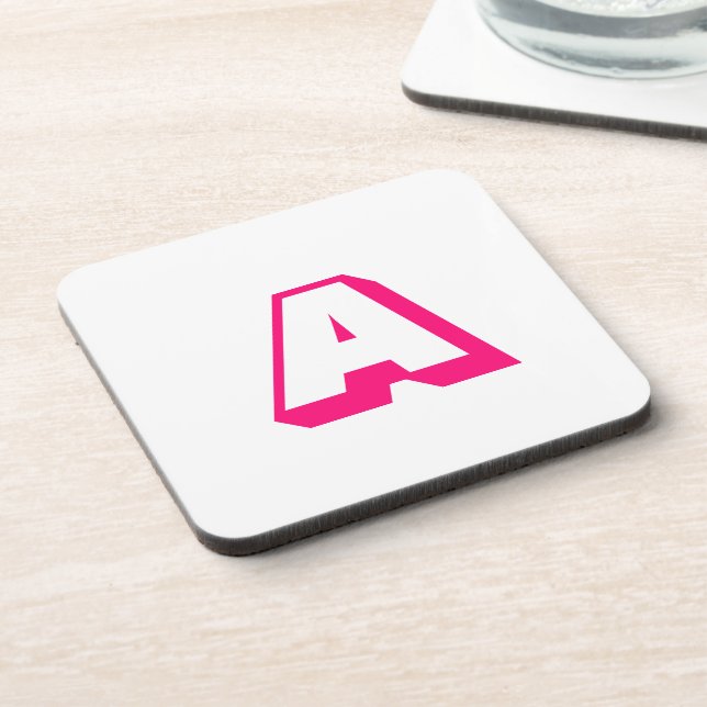 Alphabet-Initial-Monogramm anpassen, personalisier Getränkeuntersetzer (Linke Seite)