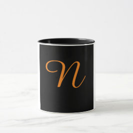 ALPHABET INITIAL N MONOGRAM TASSE