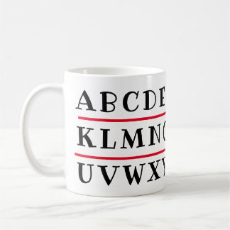 Alphabet  kaffeetasse