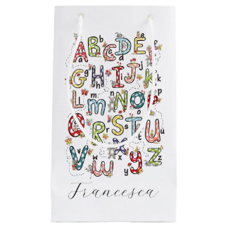 Alphabet Kaninchen, Schmetterlinge, Feen & Blumen Kleine Geschenktüte