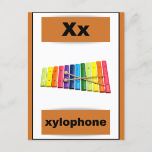 Alphabet-Karte (mit echtem Bild) Feiertagspostkarte