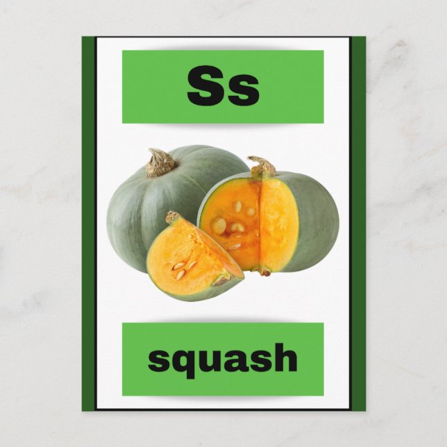 Alphabet-Karte (mit echtem Bild) Feiertagspostkarte (Vorderseite)