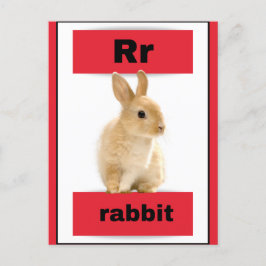Alphabet-Karte (mit echtem Bild) Feiertagspostkarte