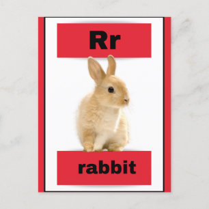 Alphabet-Karte (mit echtem Bild) Feiertagspostkarte