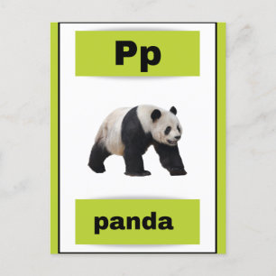 Alphabet-Karte (mit echtem Bild) Feiertagspostkarte