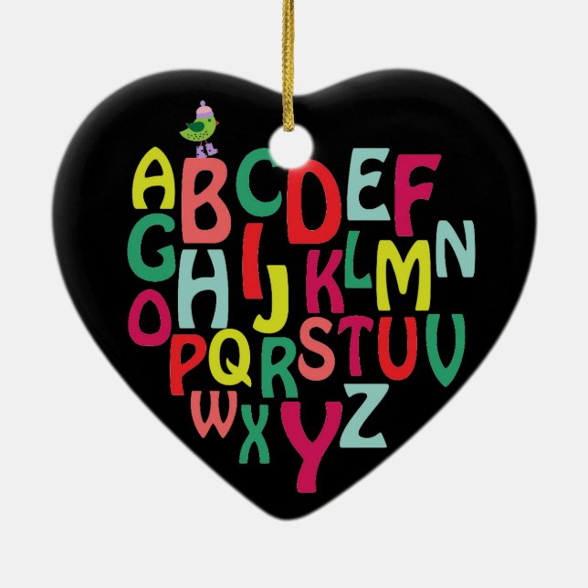 Alphabet Keramik Ornament (Hinten)