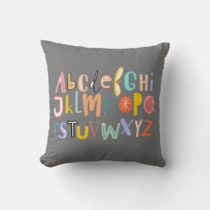 Alphabet-Kinder coole Typografie Kissen
