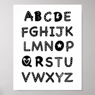 Alphabet Kinderzimmer Decke ABC Clipart Printable Poster
