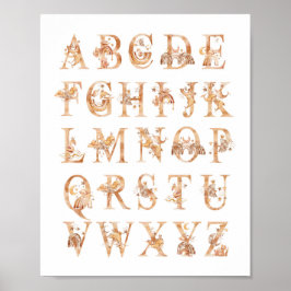 Alphabet Kinderzimmer Decke Wasserfarbe ABC Diagra Poster