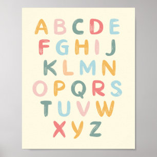 Alphabet Kinderzimmer Decoder ABC Chart Poster