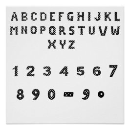 Alphabet Kunst | Fettformatierung Poster