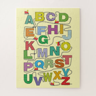 Alphabet-Labyrinth-Rätsel Eisenbahn Puzzle