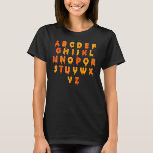Alphabet Lazy Halloween-Kostüm Süße Buchstaben Leh T-Shirt